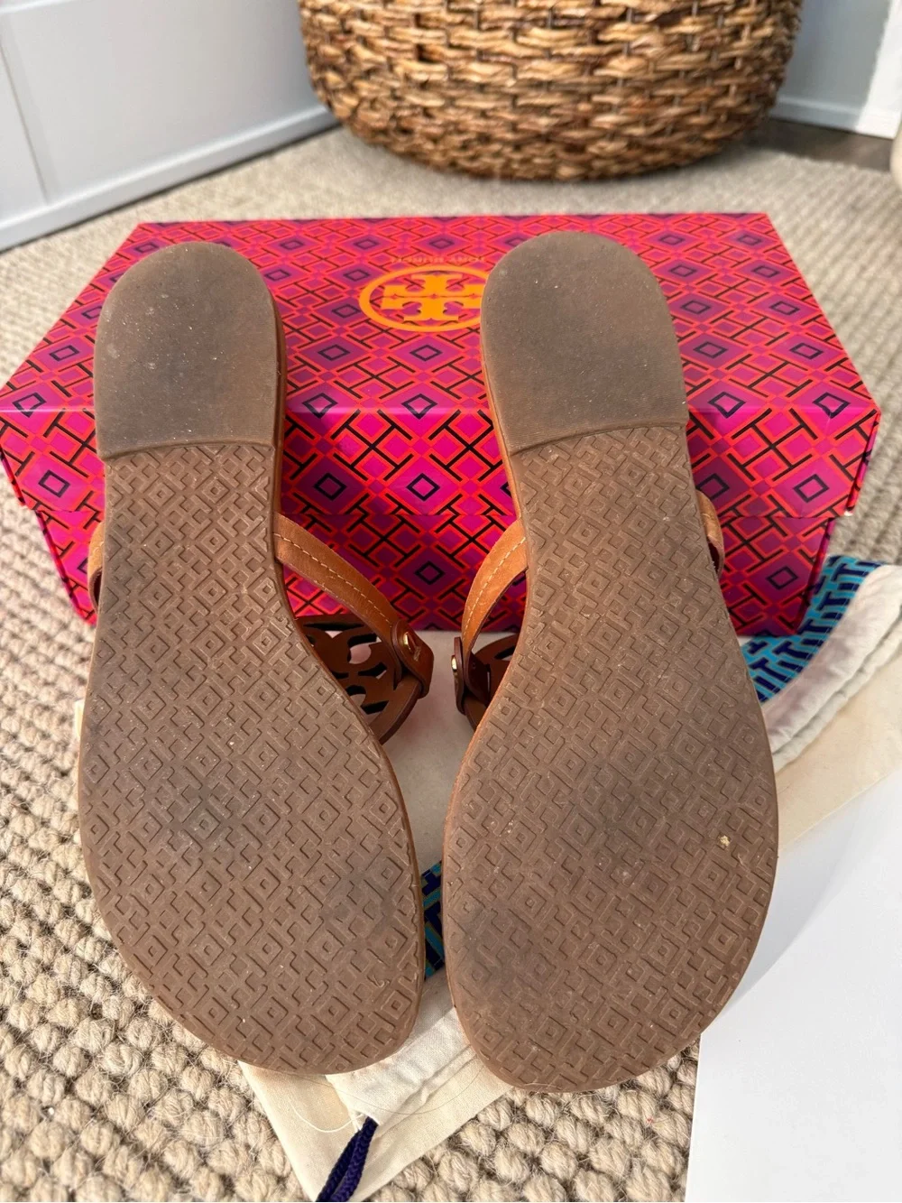 Tory Burch Miller Leather Thong Sandals